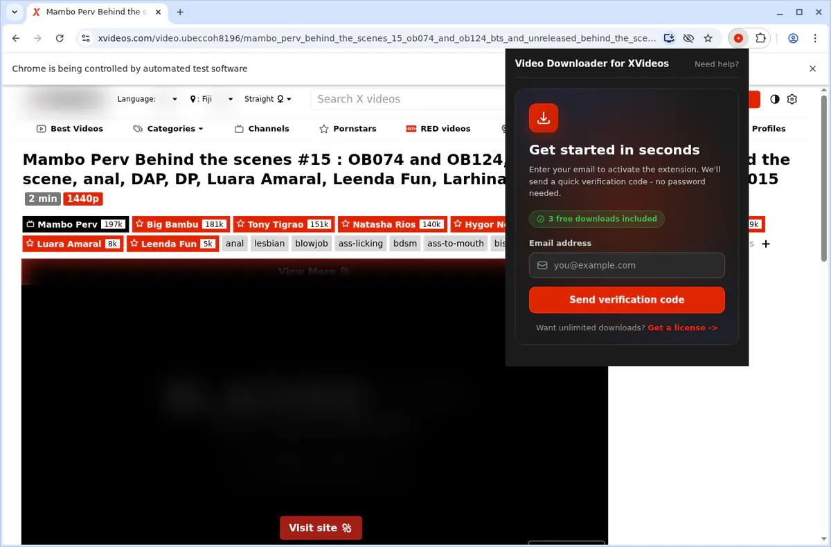 Xvideos Video Downloader browser extension screenshot 7